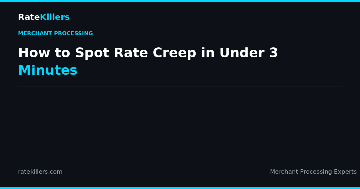 Merchant statement rate creep analysis — spot hidden rate increases in credit card processing